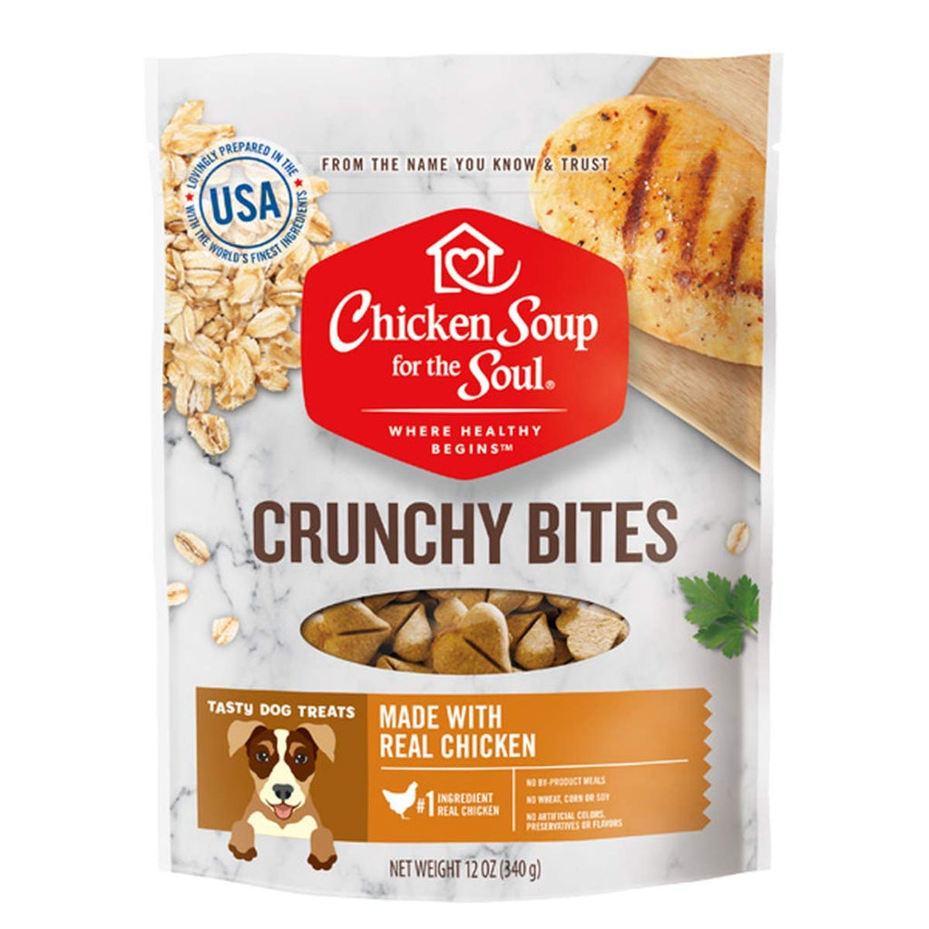 Chicken Soup 418476 12 oz Crunchy Bites Chicken Biscuit Dog Treats Food