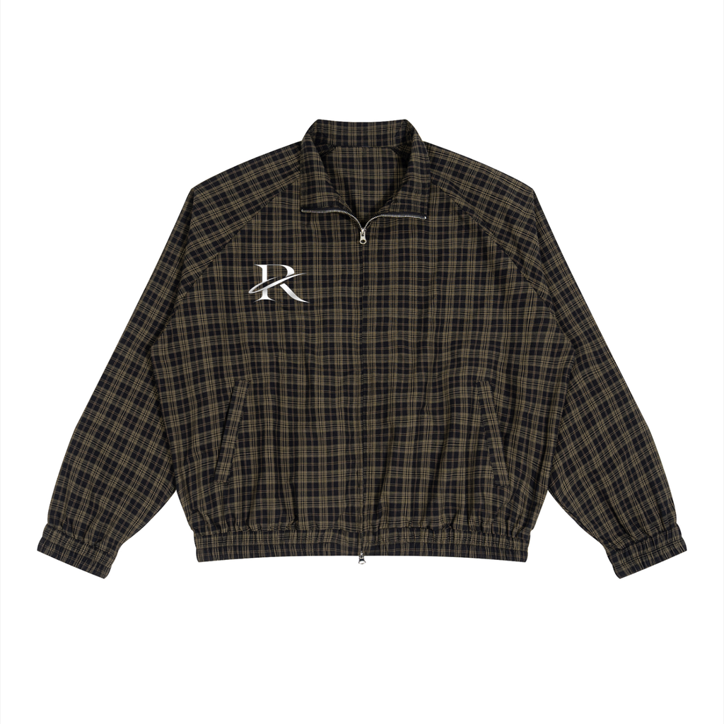 Unisex Plaid Full-Zip Track Jacket